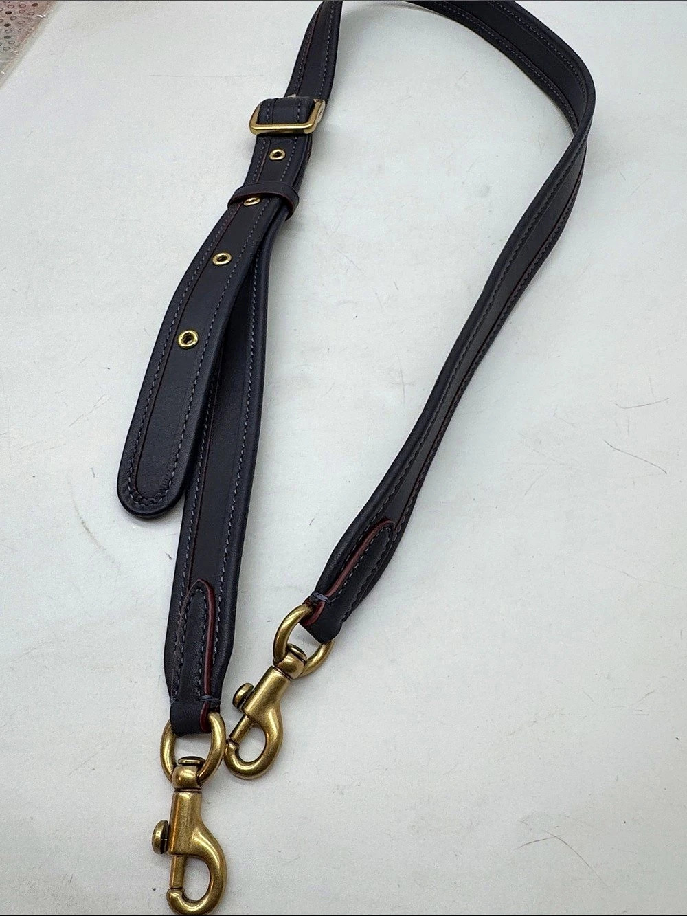 Coach Crossbody Navy Red replacement purse strap with Gold-Tone Hardware